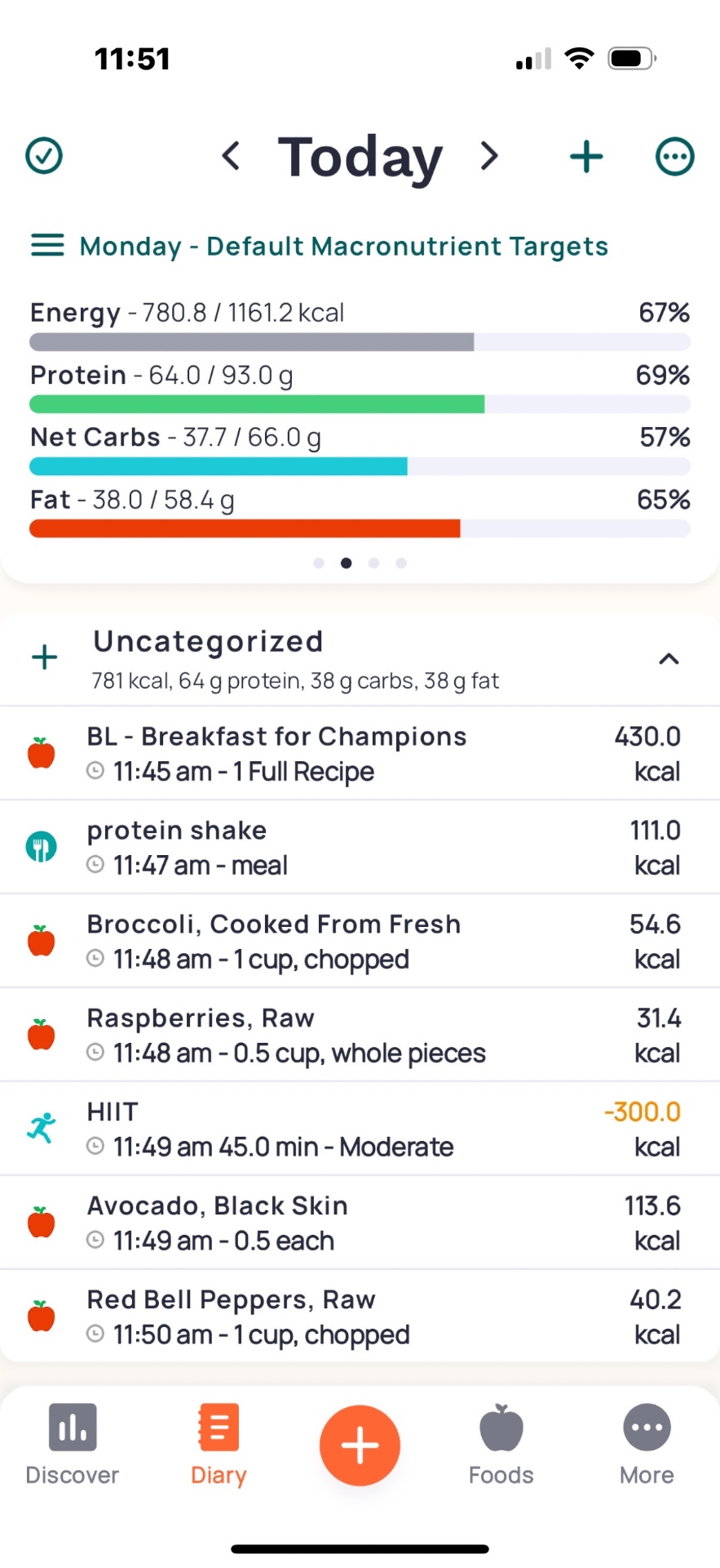 Better Life diary and macros tracking