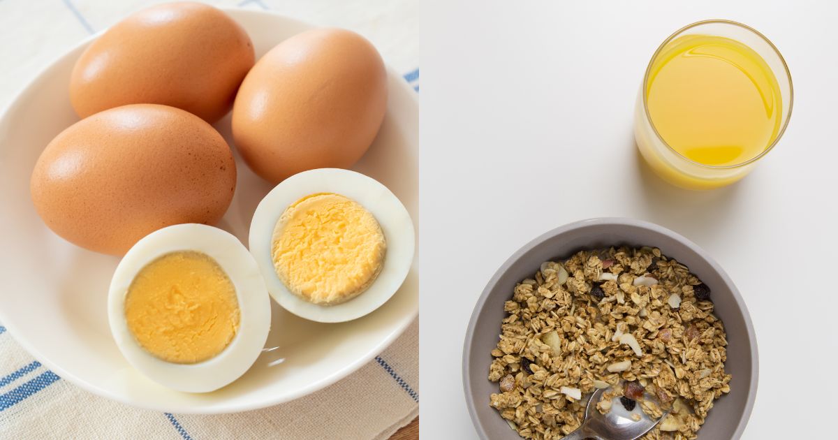 eggs vs oats and orange juice